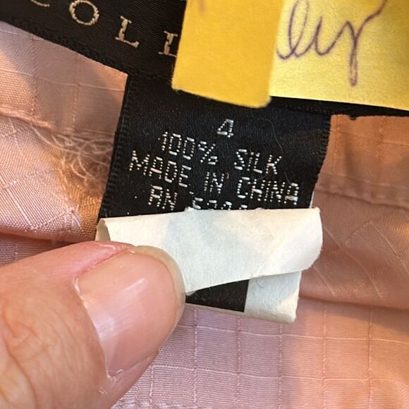 Nicole Miller‎ Collection pink silk unusual asymmetrical skirt - Picture 9 of 9